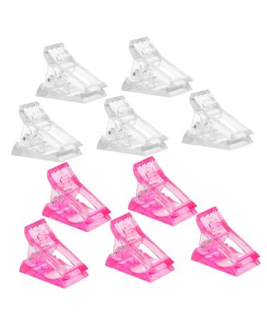 HAKIDZEL 12pcs Nail Clip Nail Tools for Nail Art Nail Dip Kits Nail Polish Kits Nail Gel Polish Kit Led Kit Manicure Tools Professional Pro Tools Finger Clip White Crystal Plastic Equipment 4X3X2CM White