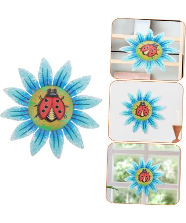 Artibetter Home Wall Ornament Iron Pendant Interior Decor Plant Signs Decor for Home Sunflower Home Decor Flower Wall Plaque Iron Craft Flower Wall Pendant 16x16cm Blue - Buy Online on GoSupps.com