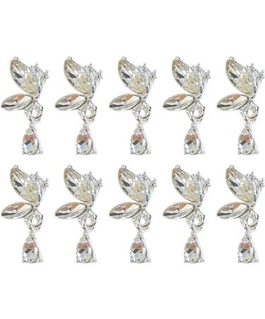 10x/Pack Butterfly Wing Nails Charm Butterfly Pendants Charm Decorations Dangle Nails Charm Nails Supplies Hy4364