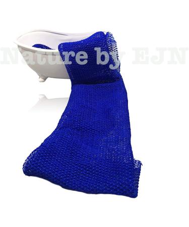 Nature by EJN Blue Net Bath Sponge - Customized N1 Weave, Long Skin Exfoliation - African Ghana Porous Design - Buy Online on GoSupps.com