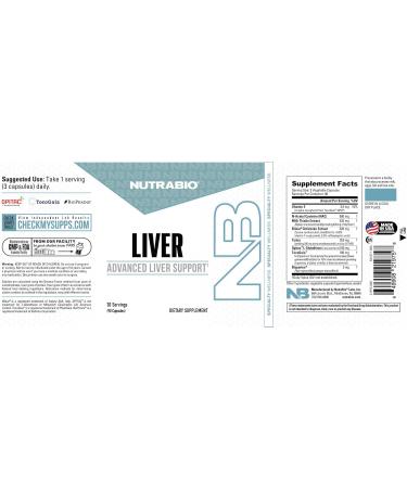 NutraBio Liver Supplement- Advanced Liver Support with Antioxidants Milk Thistle Liver Detox Glutathione Tudca- Promotes Liver Cleanse Detox and Repair- 90 Capsules - Buy Online on GoSupps.com