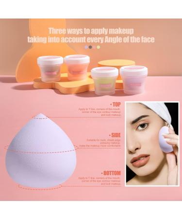 BS-MALL Makeup Sponge Set: 4 Peach Blender Sponges for Liquid, Cream, and Powder - Multi-colored with Travel Case - Buy Online on GoSupps.com