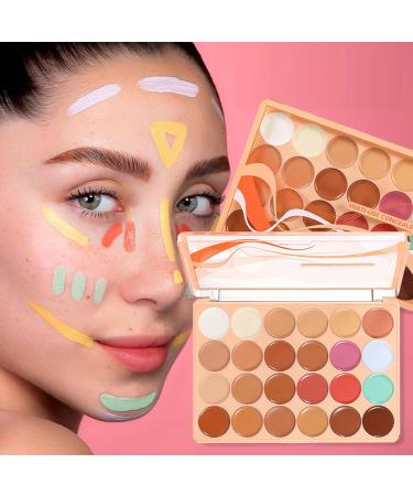 Gesichts Make Up Set - Cremige Concealer Konturfarben Feuchtigkeitsresistente Teintpalette | Gleichm ßige Abdeckung Farbintensit t Anpassungsvielfalt Highlightdefinition Hautveredelung Nutzungs - Buy Online on GoSupps.com