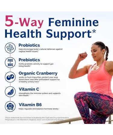 Innate Vitality Probiotics for Women 100 Billion CFUs 18 Strains Prebiotics and Probiotics with Cranberry Vitamin C & B6 P5P Vaginal & Digestive Health Non refrigerated 60 Caps - Buy Online on GoSupps.com