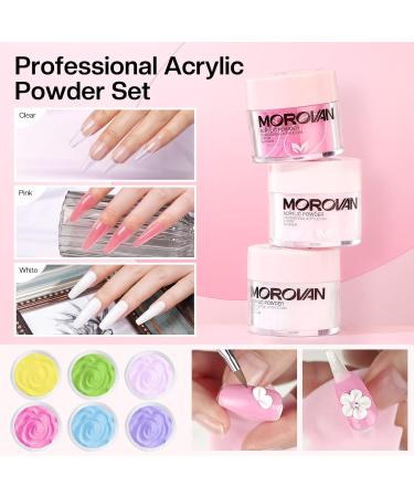 Morovan Acrylic Nail Kit with Drill & UV Lamp - Complete Set for Beginners, Including Acrylic Powder, Glitter, and Nail Art Supplies - Buy Online on GoSupps.com