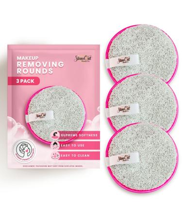 StansOut Beauty Makeup Removing Rounds - Reusable Microfiber Face Pads & Washable Cleansing Cloths - Gentle Effective Travel-Friendly - 3 Pack - Buy Online on GoSupps.com