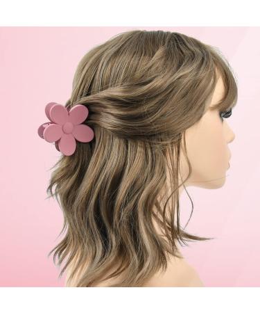 BUYGOO Flower Claw Clips 10-Pack - Matte Hair Clips for Women - Nonslip Cute Hair Barrettes - 10 Colors - Medium Thick Hair - Buy Online on GoSupps.com