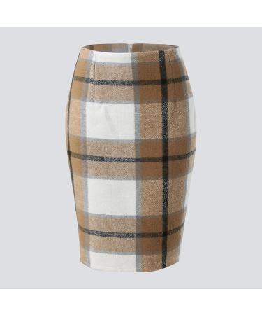 Shop Women's Winter Boho Skirt - Elegant A-Line Casual Dress in Khaki | XXL Size Available - Buy Online on GoSupps.com