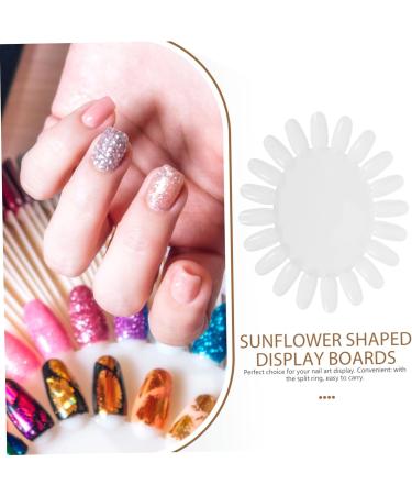 minkissy 1 Nail Gel Polish Nail Polish Display Wheel Nail Art Display Wheel Nail Gel Color Card Nail Art Display Board Nail Polish Rack Nail Art Tips Ribbon Sun Flower Manicure - Buy Online on GoSupps.com