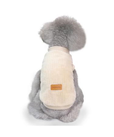 YAODHAOD Dog Sweater Dog Clothes Plush Soft Thick Warm for Winter Dogs Cats Apricot Size 2XL Gray XXL - Buy Online on GoSupps.com