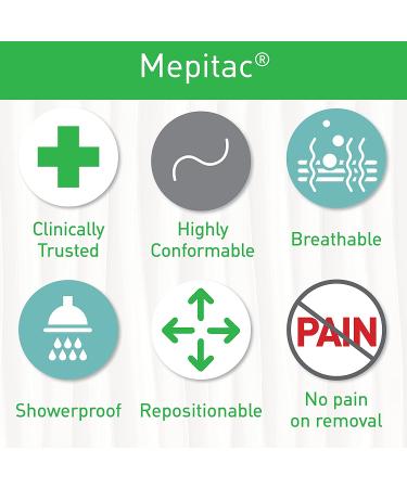Mepitac 298300 Soft Silicone Tape 2cm x 3.3yd - Pack of 1 | Gentle Adhesive for Sensitive Skin - Buy Online on GoSupps.com