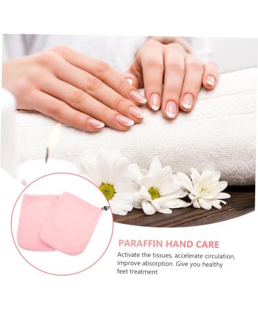 Housoutil 1 Pair Wax Thermal Insulation Gloves Wax Bath Liners Paraffin Wax Hand Covers Wax Warming Gloves Heat Warmers for Hands Wax Socks Nail Cotton Pink Baby - Buy Online on GoSupps.com