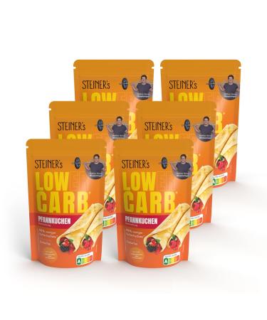 Steiner's low carb pancake |Protein Pancake Mix |Sugar -free gluten -free & reduced calorie |7.8g protein |For pancakes pancakes & waffles |6x 150g pack 150 g (6 Pack)