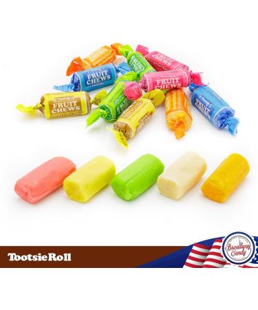 Tootsie Roll Fruit Flavoured Sweets BULK 1kg Bag - Assorted Fruity Chews - Cherry Lime Orange Lemon & Vanilla - Buy Online on GoSupps.com