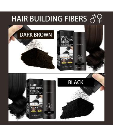 Hair Fibers for Thinning Hair - Long-Lasting Waterproof Touch Up Powder for All Hair Types (Black - Buy Online on GoSupps.com
