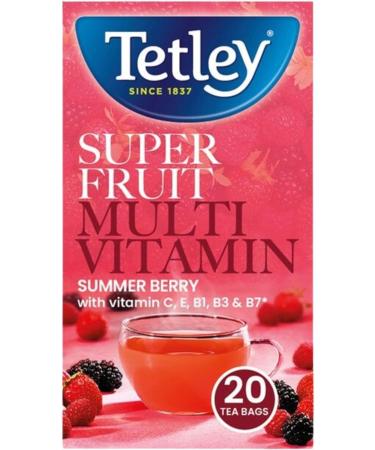 Tea Bundle Consisting of Tetley Super Fruit Tea Mixed Bundle - Peach & Orange Summer Berry Strawberry & Raspberry Blueberry & Raspberry 20 Per Pack (4 Pack) - Buy Online on GoSupps.com