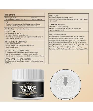 SCHOELIF Extra Strength Numbing Cream Topical Anesthetic Fast-Acting Non-Greasy Formula Child-Resistant Tube 50g/1.7oz (Unscented) - Buy Online on GoSupps.com