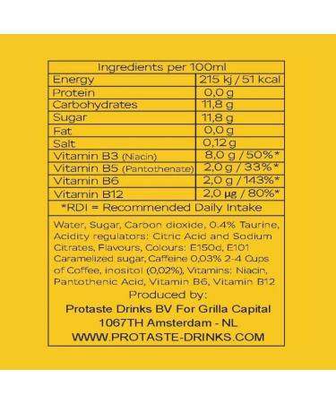 Grilla Energy Drink (Original) 24x 250ml - Buy Online on GoSupps.com
