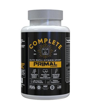 Primal Pharm Complete - Daily Multi-Vitamin for Men & Women (Supports Energy Immunity & Health) - 60 count/30 Days