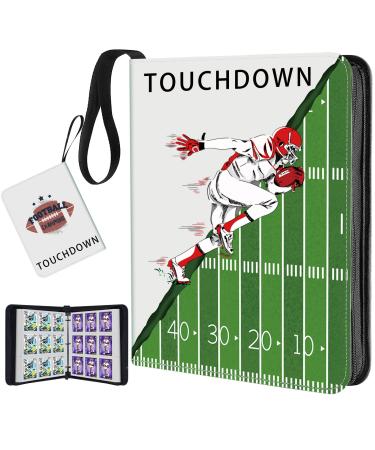 900 Pockets Football Cards Binder Trading Card Holder Album Storage Display Case with Football Card Sleeves Card Holder Protectors Set for Football Card and Sports Card