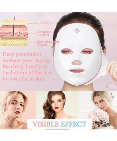 Meisense LED Face Mask - 7 Colors Light Therapy for Skin Care at Home | Red Light Therapy for Glowing Skin - Buy Online on GoSupps.com