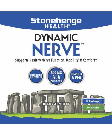 Stonehenge Health Dynamic Nerve Supplement - Support Nerve Function with ALA Benfotiamine & B Complex for Hands Feet & More | International Shipping Available - Buy Online on GoSupps.com
