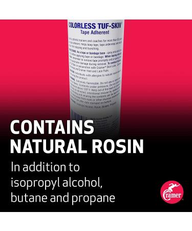 Cramer Tuf-Skin Taping Base for Athletic Tape, Spray Adherent for Kinesiology Tape, Gymnastics Leotards, Aerial Silks, and Kinetic Taping, Prevents Blisters, Athletic Training Supplies 10 Ounce Colorless Aerosol - Buy Online on GoSupps.com