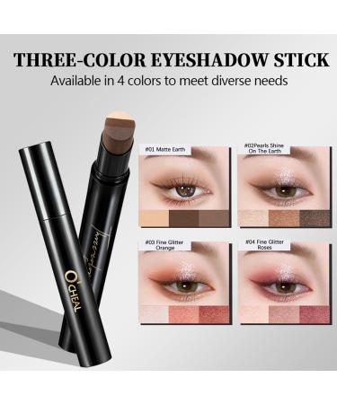 O'CHEAL Lot de 4 crayons de fard paupi res d grad de trois couleurs - Effet mat - Brillant - Imperm able - Longue dur e - Convient pour le maquillage quotidien - Buy Online on GoSupps.com