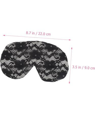 Mikinona Lace Flower Eye Mask Polyester Goggles Soft Travel 22x9x0.8cm Black - Buy Online on GoSupps.com