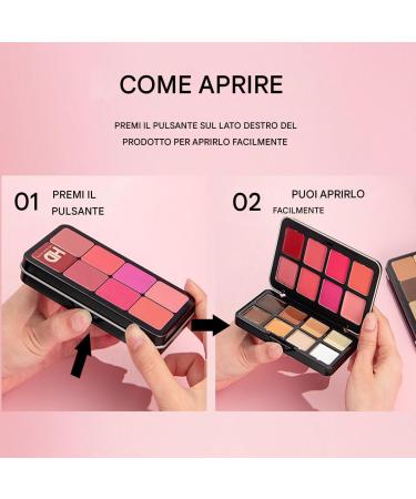  JIEBWCHA Cream Blush Palette - 16 Colors: High-Illumination Cream Blush Bronzer Waterproof Cheek Contour for Women Girls Travel Parties Weddings Special Occasions - Buy Online on GoSupps.com