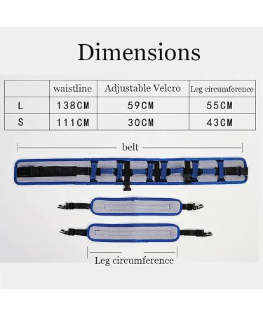 ZZBB Disabled Patient Walking Ambulation Standing Assist Mobility Aid Transfer Gait Belt with Handles Transfer Gait Belt with Handles Small - Buy Online on GoSupps.com