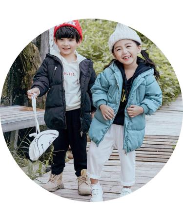 LANBAOSI Kids Winter Hooded Puffer Coat | Warm Light Jacket for Baby Boys Girls | Black 18 Months - Buy Online on GoSupps.com