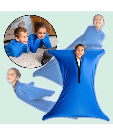 SZSMART Sensory Body Sock for Adult 65"x29" Full-Body Wrap Stretchy Body Sox to Relieve Stress for Adult with Autism Anxiet (Blue XL/163-191cm) XL/163-191cm Blue - Buy Online on GoSupps.com