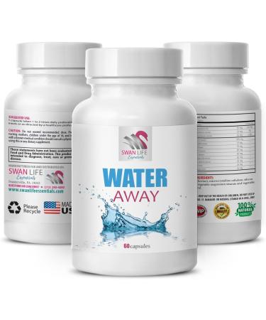 Water Away Supplement - Natural Diuretic Blend for Water Balance | Herbal Support Capsules (60 Caps - Buy Online on GoSupps.com