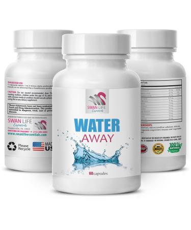 Water supplement - WATER AWAY - Fluid balance Herbal blend Diuretic support Natural water balance Herbal water support Herbal balance support Water management supplement 1 Bottle 60 Capsules