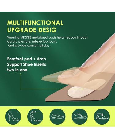 Metatarsal Pads & Heel Inserts for Women | Ball of Foot Cushions & Arch Support | All Day Pain Relief | Reusable Heel Pads for Loose Shoes | 3 Pairs Beige Black & Clear - Buy Online on GoSupps.com