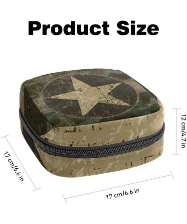 Menstruation Pad Bag with Zipper | Women's Tampon Collection Bag | Military & American Flag Designs - Buy Online on GoSupps.com