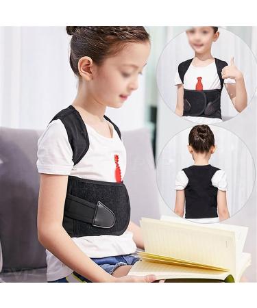 Adjustable Children Posture Corrector | Full Back Support Belt & Lumbar Brace for Hunchback Correction | Kids & Adults | Pain Relief in Black - Buy Online on GoSupps.com