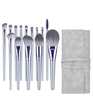 TOWINE Makeup Brush Set 14-Piece Makeup Brush Set With Brush Bag Soft Brushes Comfortable Handles Beauty Tools Portable Makeup Brush Set for Ladies and Girls A B