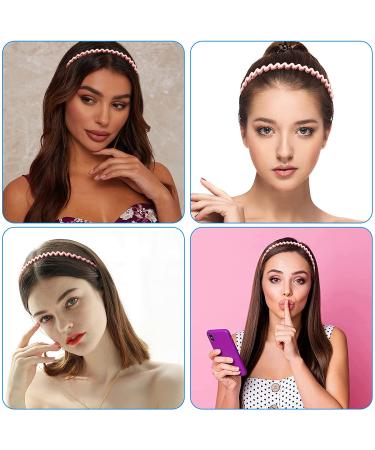 Yeshan Plastic Teeth Headbands - Pack of 6 Non-slip Wavy Thin Hair Bands for Women and Girls - Mixed Colors - Buy Online on GoSupps.com