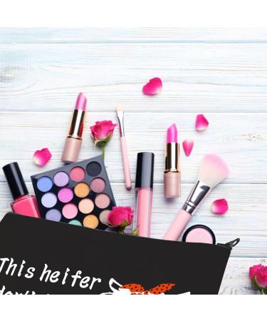 BDPWSS Cow Lover Cosmetic Bag Cow Makeup Bag For Women Girls Cow Lover Gift Cow Mom Gift This Heifer Don't Take No Bull Gift For Cow Owner Cowgirl Heifer no bull BL - Buy Online on GoSupps.com