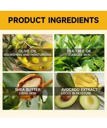  JHzood African Black Soap with Shea Butter Natural Moisturizing Body Soap 100g Cleanses and Nourishes (2) - Buy Online on GoSupps.com