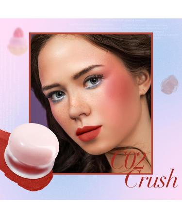 Lip Pudding Pot Blurred Lip and Cheek Pudding Pot Lip Makeup Blurred Makeup Blush Lightweight to Build Soft Matte Velvet Finish Multi-use (02#Crush) - Buy Online on GoSupps.com