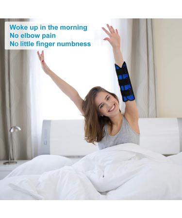 Elbow Brace Night Splint for Cubital Tunnel Syndrome - Ulnar Nerve Stabilizer - Prevent Excessive Bending - Fits Left and Right Arms - Women Men (S/M) - Buy Online on GoSupps.com