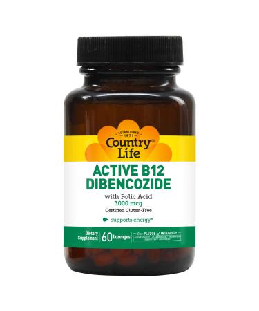 Country Life Active B12 Dibencozide 3000 mcg 60 Lozenges
