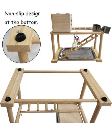 Kathson Parrots Playground Bird Playstand with Nest Box, Perch, Toys - Ideal for Conure, Cockatiel, Lovebirds - Birdcage Gym Playpen - Buy Online on GoSupps.com