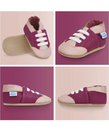 Soft Sole Leather Baby Shoes for 12-18 Months - Pink Sneakers for Baby Girls and Boys - Buy Online on GoSupps.com
