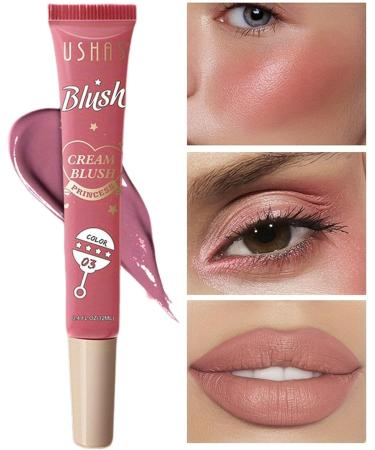 Velvet Skin Cream Blushes | Moisture Blushes Mousse Long Wearing Hydrating Matte Cheek Cream Blushes Natural Glow Cheeks Lips Make Up Shakven 03 - Buy Online on GoSupps.com