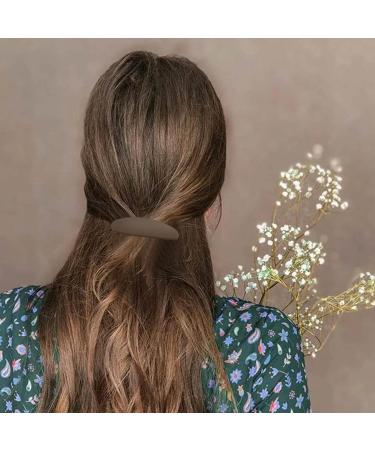 Set of 4 Matte French Hair Clips Colored Metal Snap-on Hair Barrettes Acrylic Retro Large Snap Hair Clips Decorative Hair Spring Clips Accessories for Women Girls Thick Hair - Buy Online on GoSupps.com