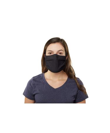 Hanes Reusable 3-PLY Face Cover Mask Black 5